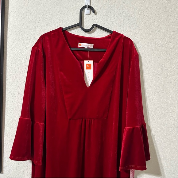 NWT JUDE CONNALLY Kerry Ruby Stretch Velvet Dress - Picture 9 of 9